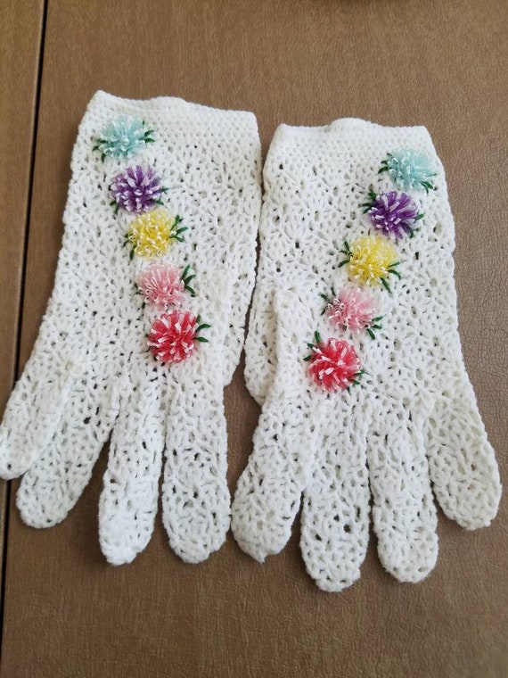 Vintage by Elayne White Gloves Ladies Retro Croch… - image 7
