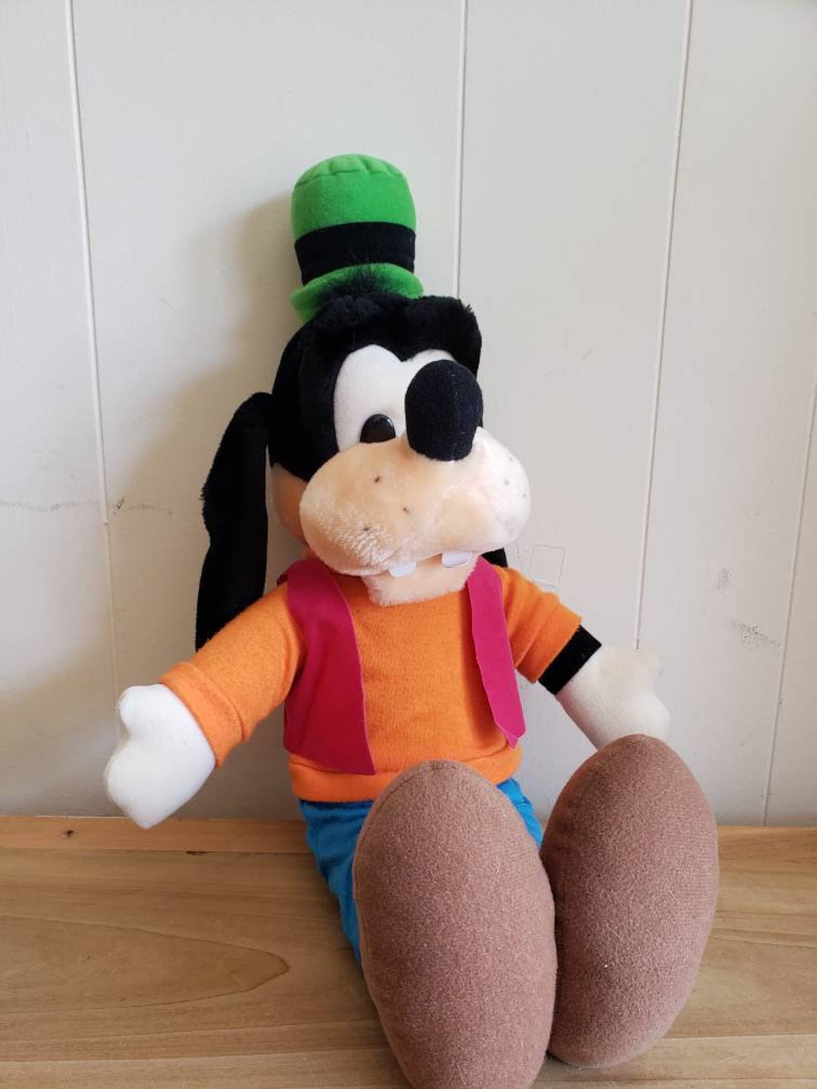 Vintage Stuffed Goofy Disney World 1980s Stuffed Animal Disney Etsy