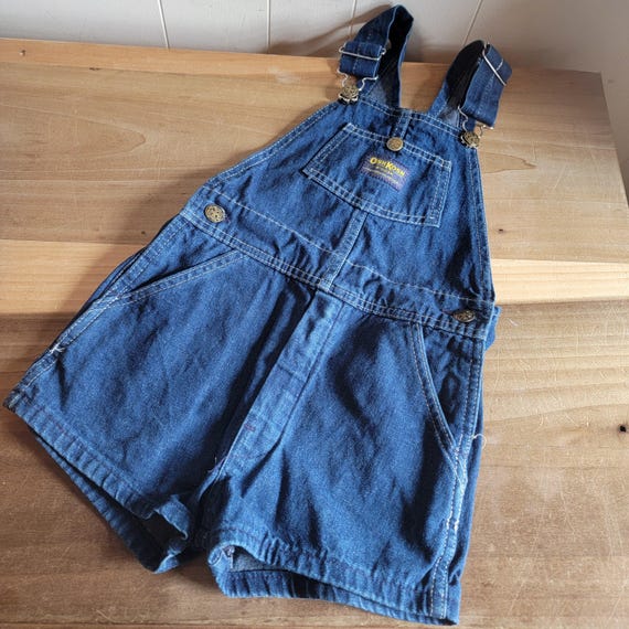 Vintage Oshkosh B'gosh Denim Toddler Short Overalls - Union Label