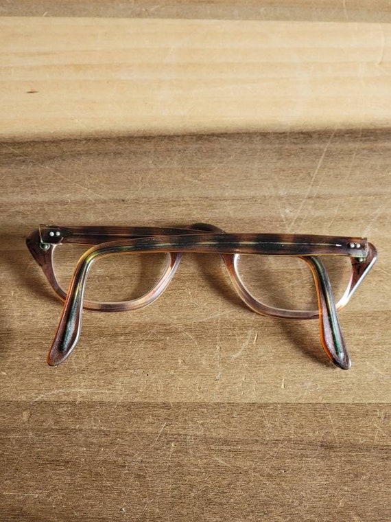 Vintage Prescription Tortoise Shell Eyeglasses Ey… - image 7