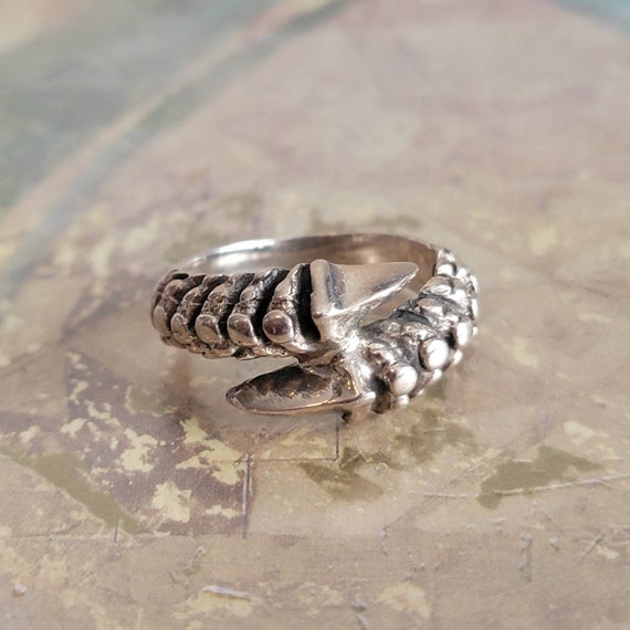 Retro Dragon Claw Sterling Silver Brass Ring – GTHIC