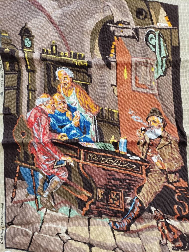 Vintage Handmade Extra Large Embroidered Tapestry Etsy