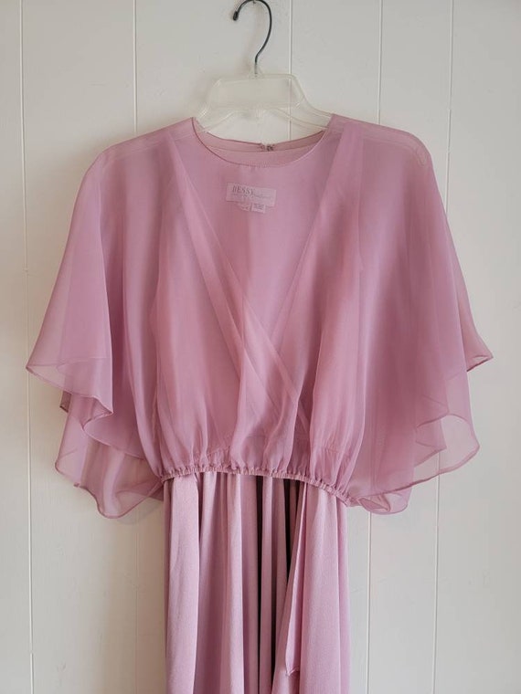 Vintage Dressy Creations New York Pink Mauve Dres… - image 1