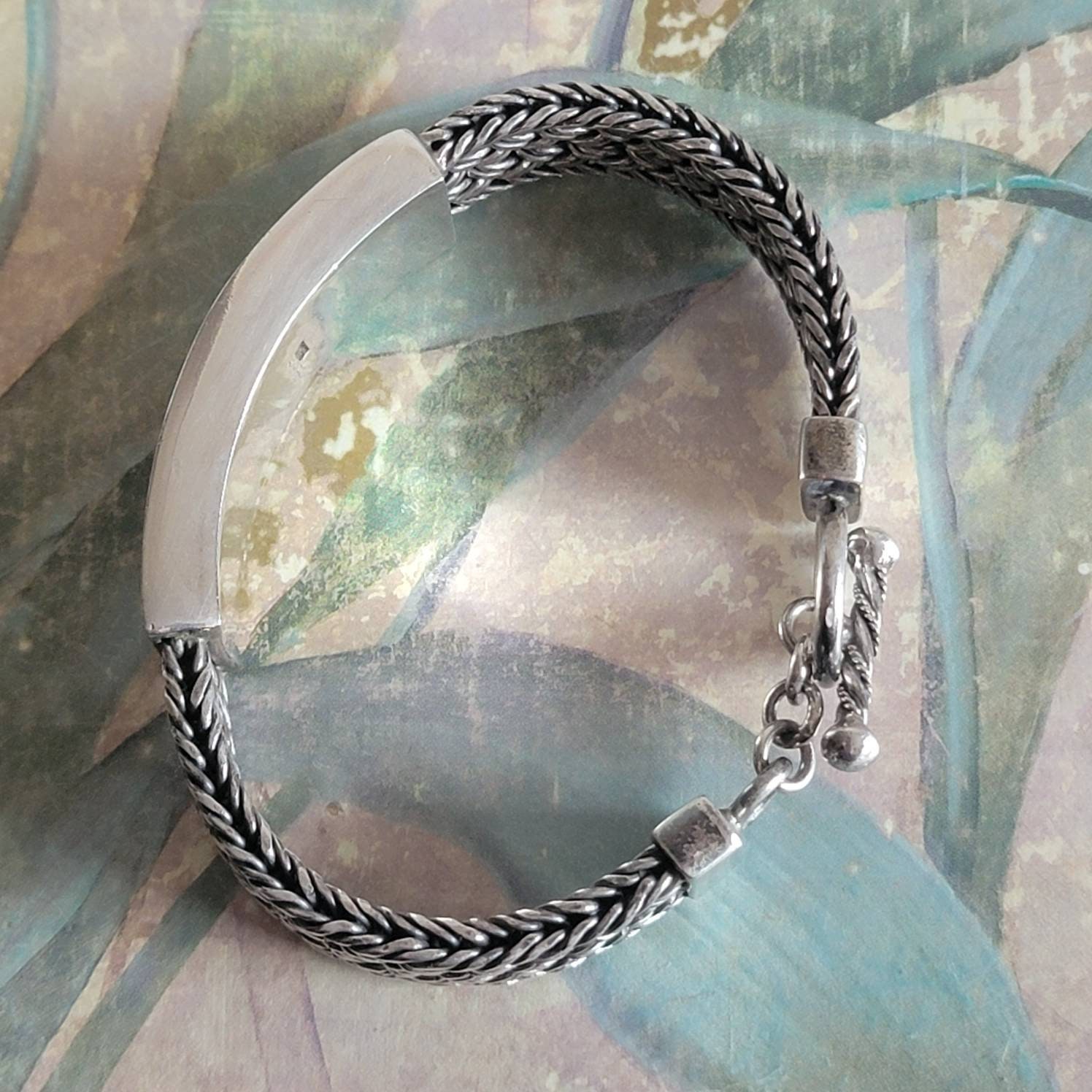 Vintage KC Indo Sterling Silver Large Men's Bracelet Toggle Vintage KC Indo Sterling Silver Large Men's Bracelet Toggle
