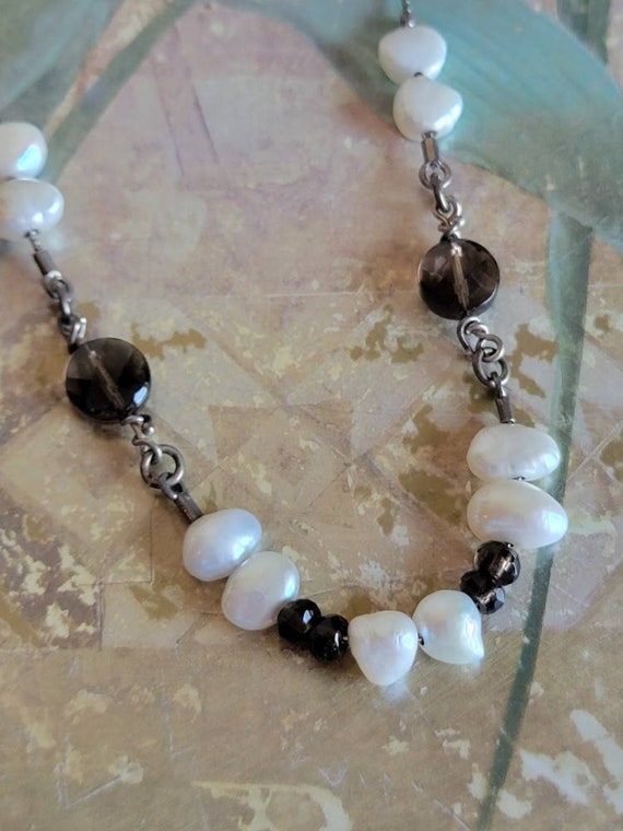 Vintage Silpada Sterling Freshwater Pearl and Smok