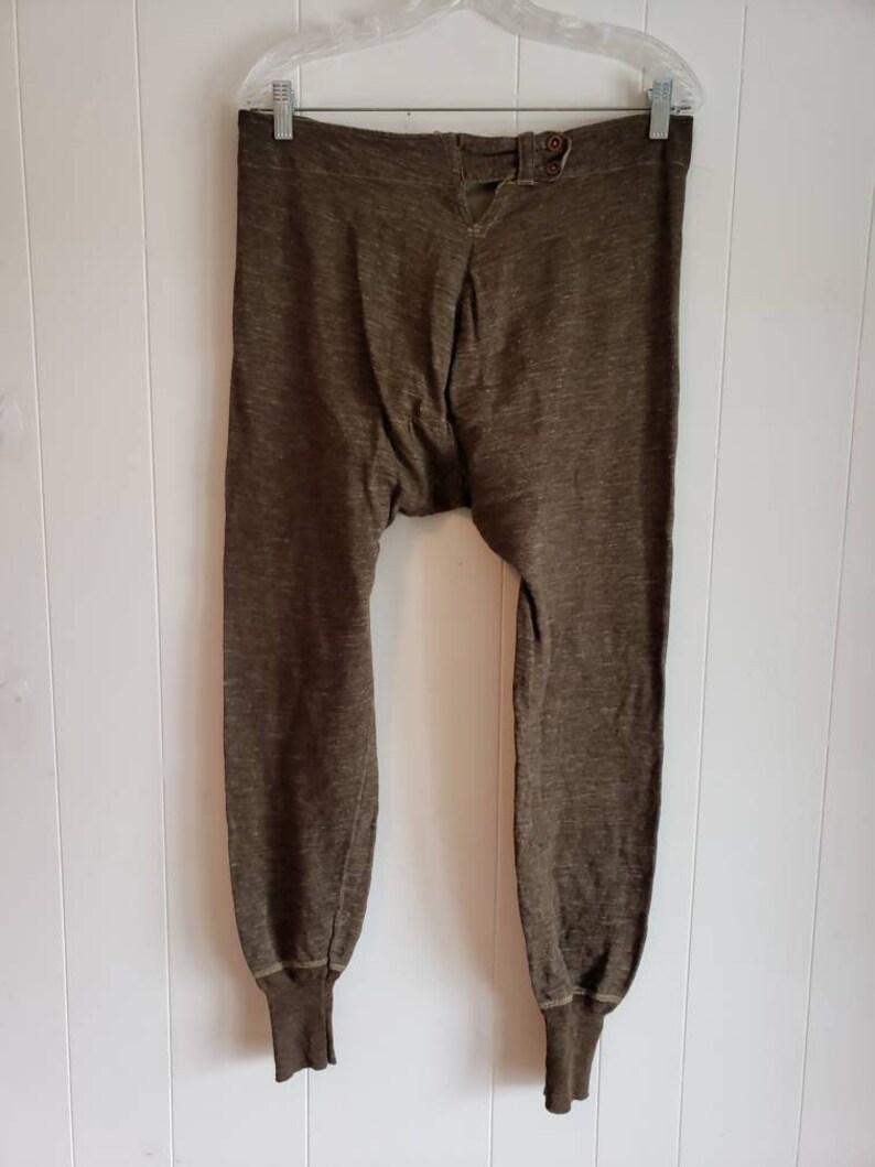 Vintage Military Issue Mens Wool Long Johns Undergarment First Etsy