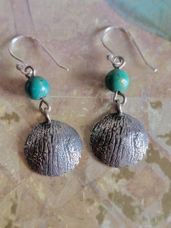 Vintage Sterling Silver and Turquoise Bead Earring