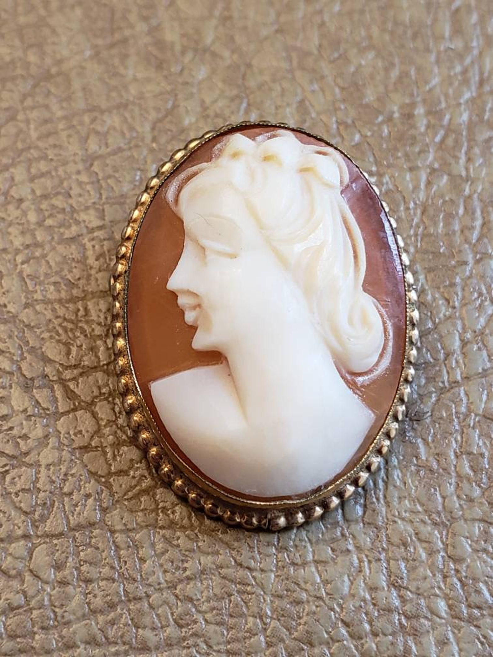 Vintage AMCO Cameo Pin or Brooch or Pendant Pale Amber and Etsy