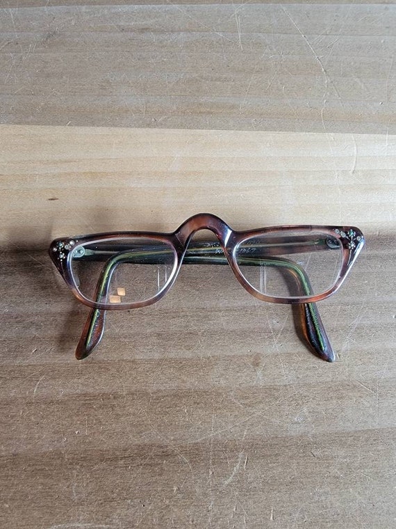 Vintage Prescription Tortoise Shell Eyeglasses Ey… - image 1