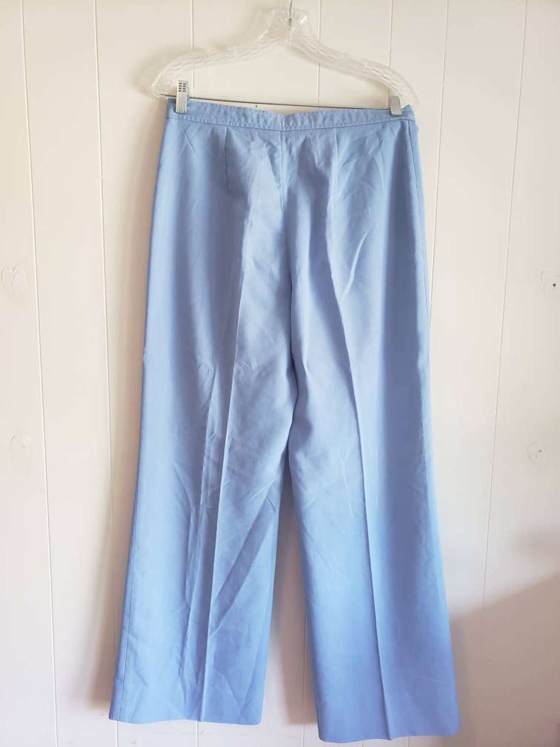 Vintage Sky Blue Stove Pipe Wide Leg Pants 1970s Ladies | Etsy