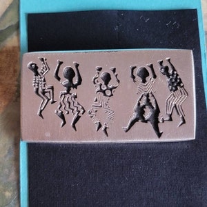 Vintage Children of Diversity Alice Seely Pewter Brooch or Pin 2000 On Original Card Stock Signed