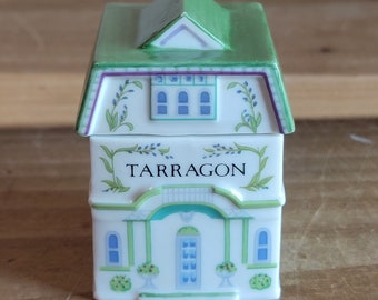 Vintage Lenox Spice Village Tarragon Spice Jar - Fine Porcelain House (1989)