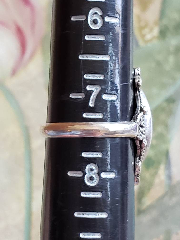 Vintage Sterling Silver and Blue Stone Bezel Ring 950 1990s Ladies ...