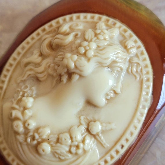 Vintage Bakelite and Celluloid Cameo Pin or Brooc… - image 6