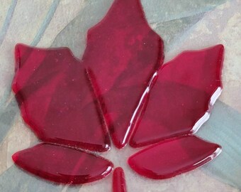 Vintage Studio Glass Nova Scotia Canada Maple Leaf Suncatcher Sun Catcher 1980s Gift Window Kitchen Textured