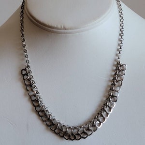 Vintage Sterling Silver Hearts Necklace 925 Valentine&#39;s Day