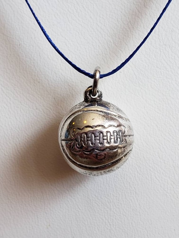 Vintage JMF Sterling Silver Basketball Pendant