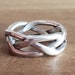 Vintage Sterling Silver Braid Band Ring 1990s Wedding Band 925 Size 9.5 ...