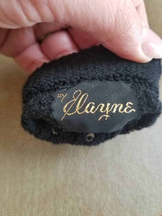 Vintage by Elayne Black Gloves Ladies Retro Clear… - image 10