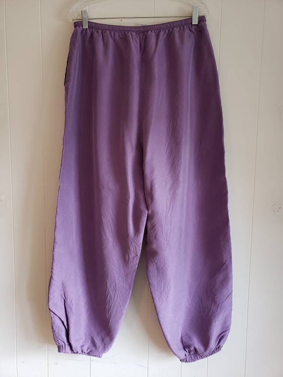 Vintage Diana Marco Purple Parachute Pants Jogger… - image 3