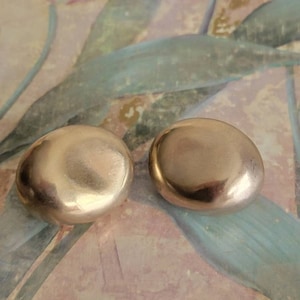 Vintage Sterling Silver with Gold Wash Statement Clip On Earrings