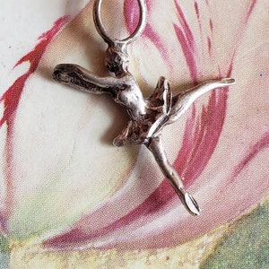 Vintage Sterling Silver Ballerina Pendant