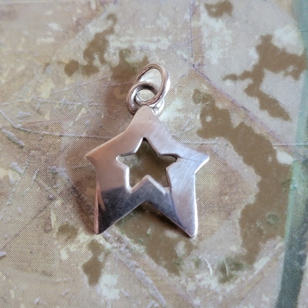 Vintage Far Fetched Sterling Silver Star Pendant