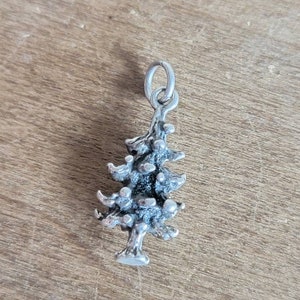 Vintage Sterling Silver 925 Evergreen Tree Pendant Charm