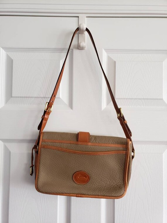 Vintage Leather Dooney and Bourke Pocketbook Purse Beige with Etsy