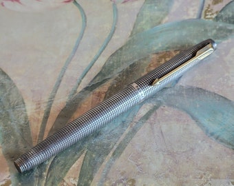 Vintage Parker 75 Sterling Cap & Barrel, Ciselé Fountain Pen With