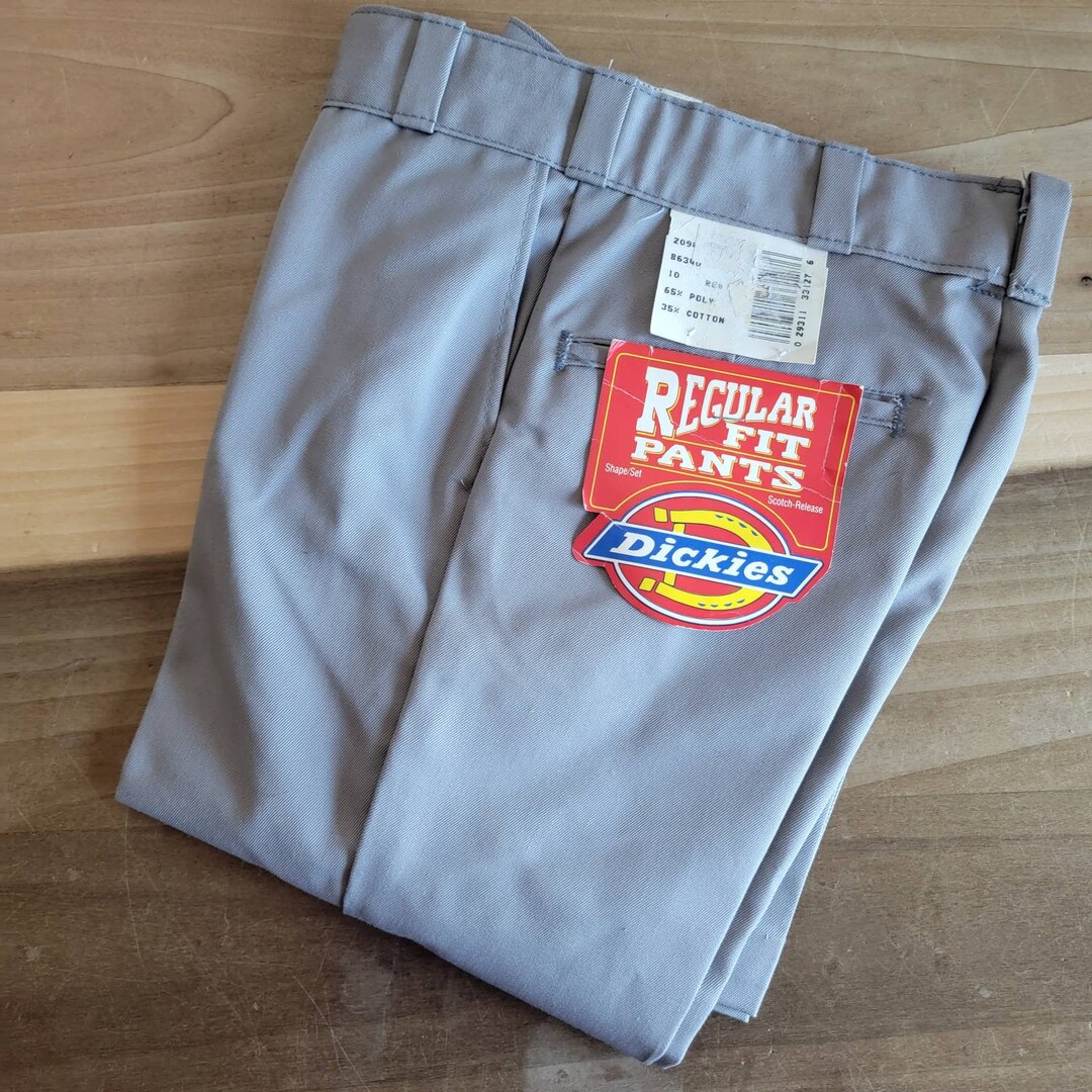 dead stock 極希少 32×32 USA生地 90s Dickies Vintage Dead Stock Dickies Pants, Gray Regular Fit, Boys Size 10
