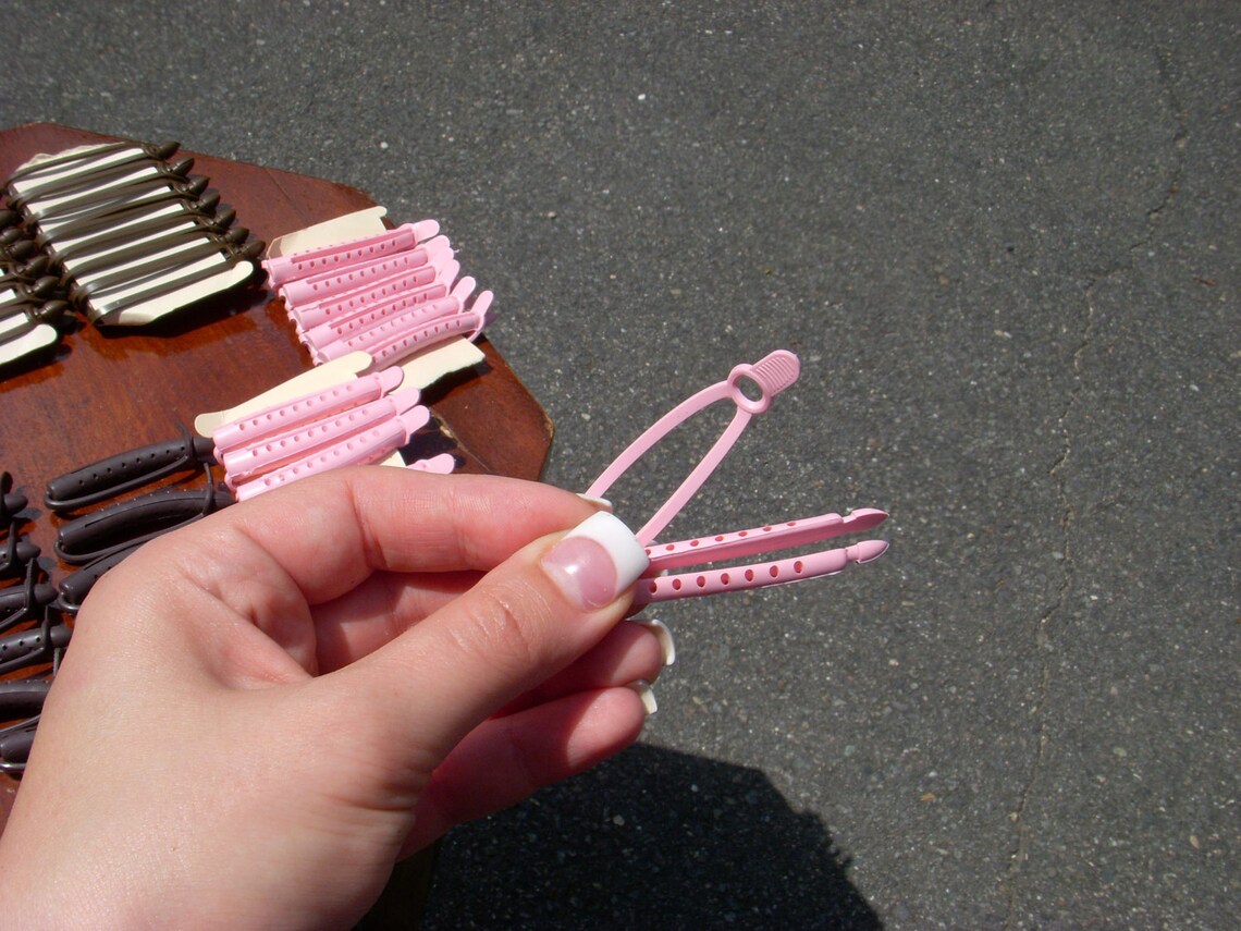 Vintage Set of Rollers Curlers Soft Plastic or Rubber Flexible Etsy