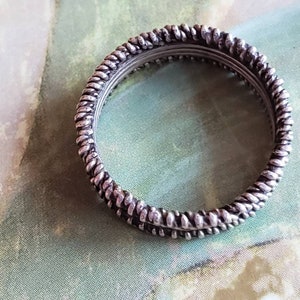 Vintage Sterling Silver 925 Band Ring 1980s Repeating Pattern Wedding ...