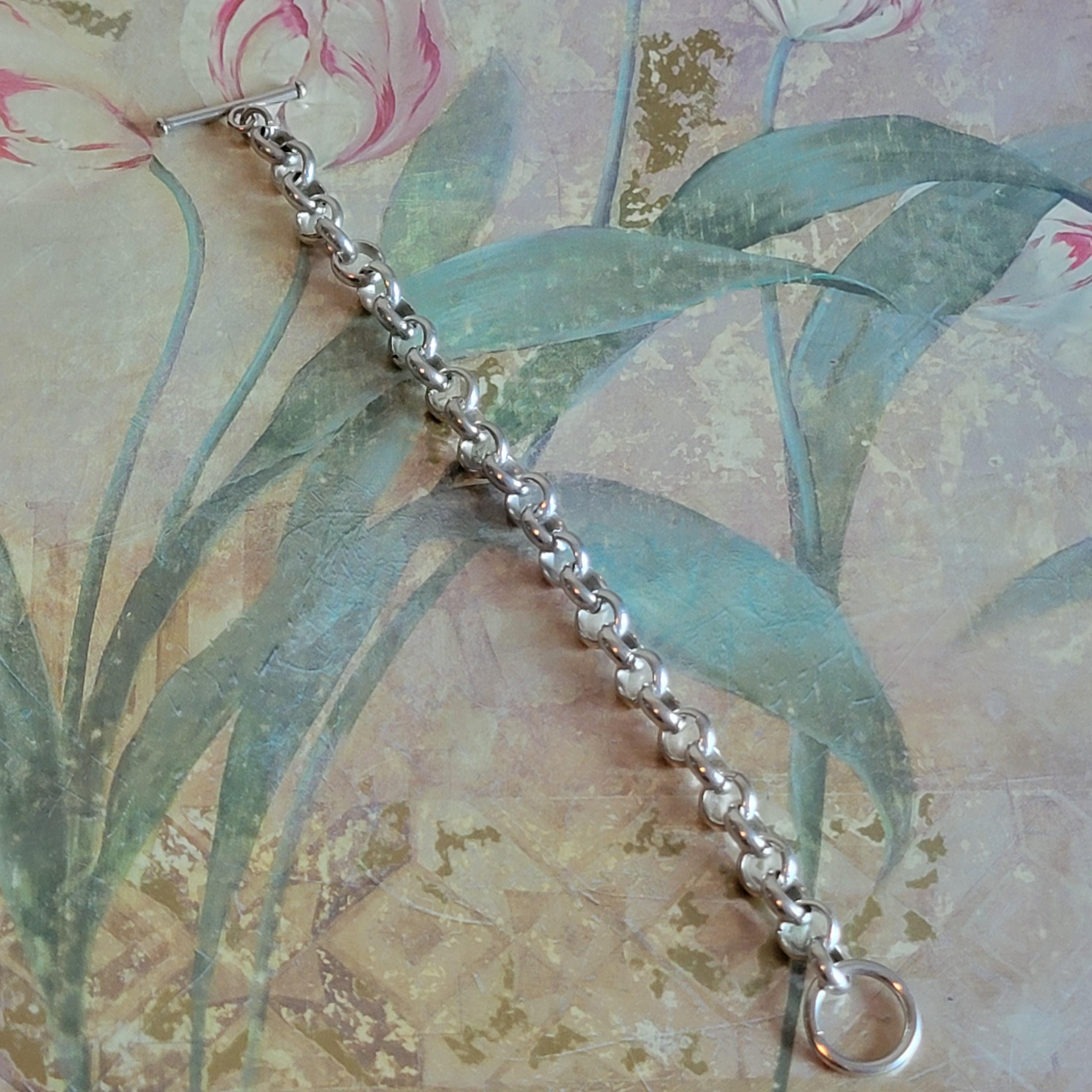 Vintage Sterling Silver Toggle Clasp Link Bracelet 925 - Etsy