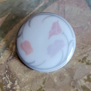 Vintage Signed Dansk International Designs LTD NR Japan Porcelain Floral Flowers Brooch or Pin