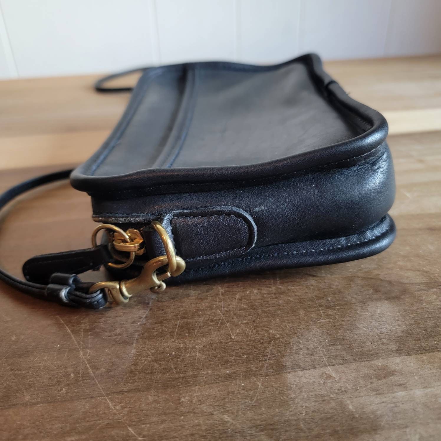 バッグ New Vintage Coach Cabin Bag Small Black Vintage Small Coach Black Leather Crossbody Bag Pocketbook