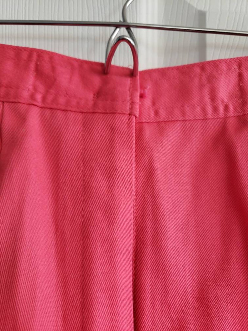 Vintage Never Worn Izod For Girls Lacoste Girls Hot Pink Pants Hidden Button Size 12 Made in the USA Creased Darts 1980s image 8