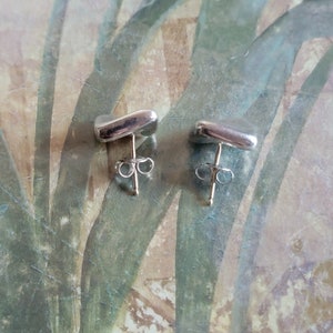 Vintage Sterling Silver Signed Barra Abstract Square Earrings Pierced Ears Posts Bild 4