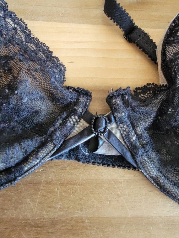 Vintage Frederick's of Hollywood Black Lace Bra B… - image 4