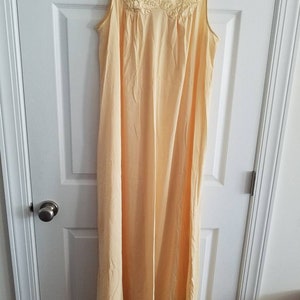 Vintage Gossard Artemis Pale Yellow Sleeveless Nightgown With - Etsy