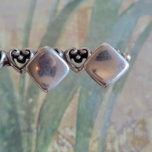 Vintage Sterling Silver Signed Barra Abstract Square Earrings Pierced Ears Posts Bild 1