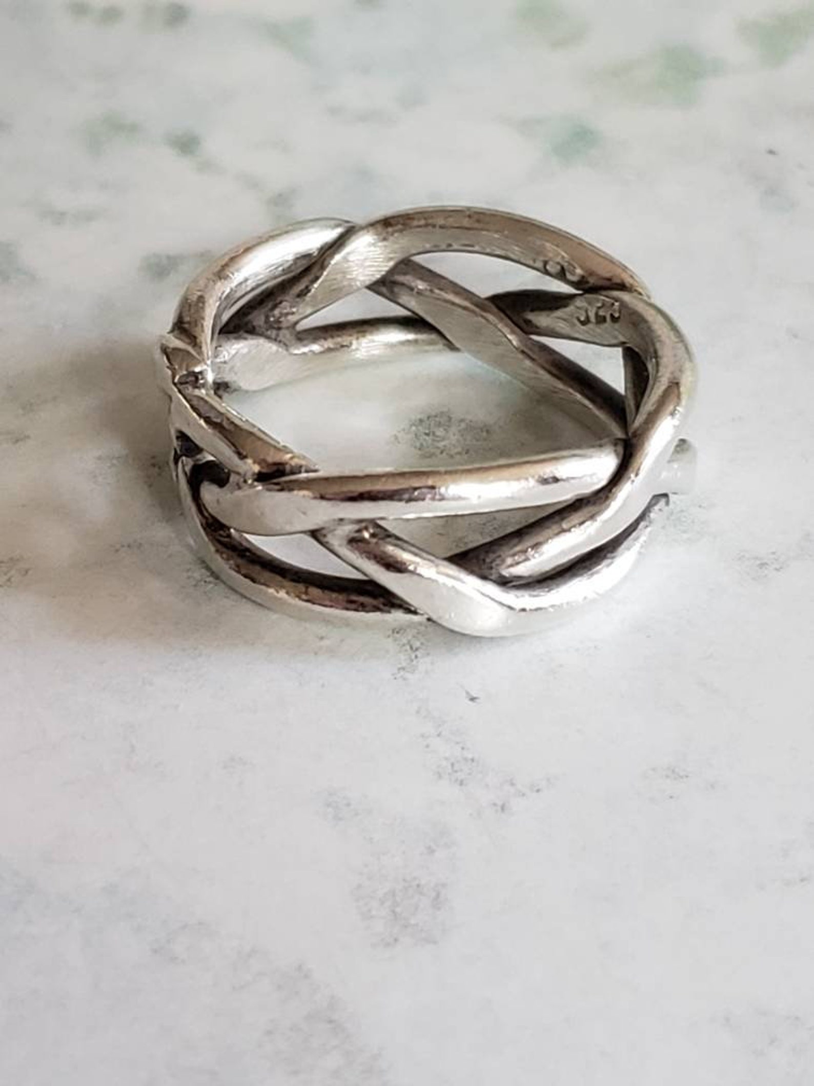 Vintage Sterling Silver Braid Band Ring 1990s Wedding Band 925 - Etsy