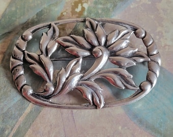 Vintage Sterling Silver Flower Pin or Brooch Jewelry Mother's Day