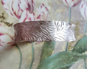 Vintage Sterling Silver Bracelet Wavy Bangle