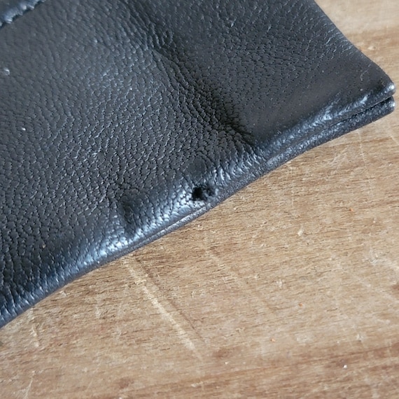 Vintage Never Worn Gloves Size 6.25 Black Leather - image 6