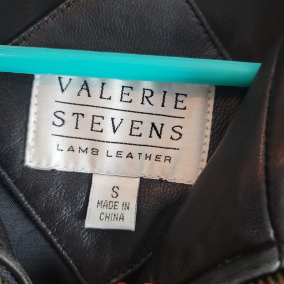 Vintage Valerie Stevens Lamb Leather Black Jacket… - image 8
