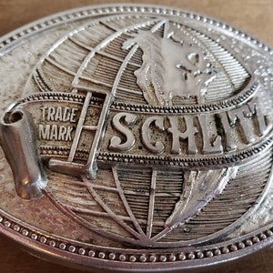 Vintage Trade Mark Schlitz Belt Buckle Beer Father's Day image 2