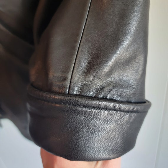 Vintage Valerie Stevens Lamb Leather Black Jacket… - image 3