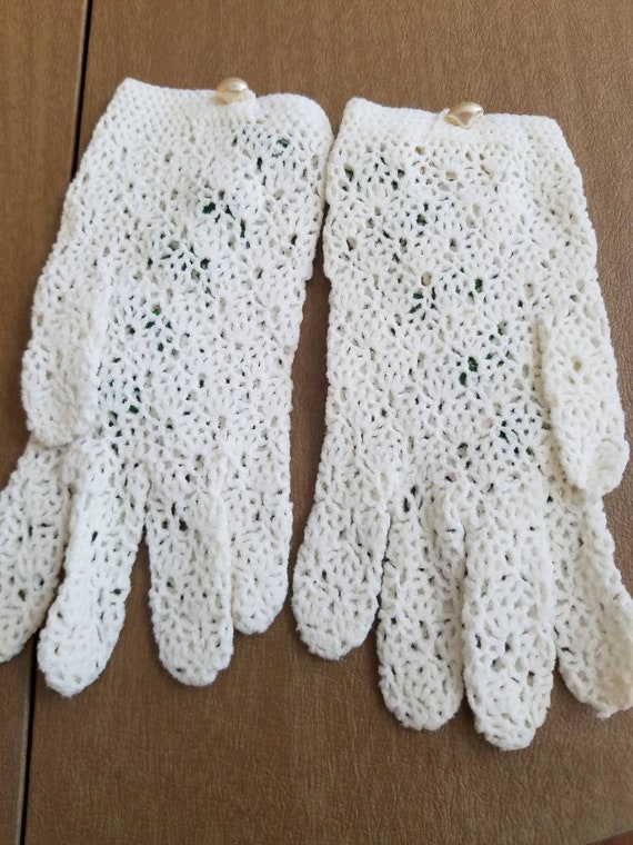 Vintage by Elayne White Gloves Ladies Retro Croch… - image 8