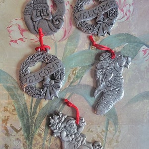 A Happy Christmas to All Pewter Ornament